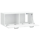 Wall-Mounted TV Cabinet White 78.5 x 31 x 30 cm Engineered Wood - 45-Degree Angle