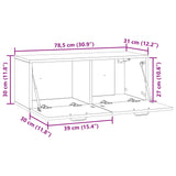 Wall-Mounted TV Cabinet White 78.5 x 31 x 30 cm Engineered Wood