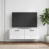 Wall-Mounted TV Cabinet White 98 x 31 x 30 cm Engineered Wood