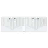 Wall-Mounted TV Cabinet White 98 x 31 x 30 cm Engineered Wood - Rear View