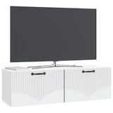 Wall-Mounted TV Cabinet White 98 x 31 x 30 cm Engineered Wood