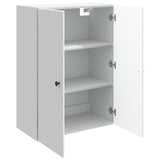 Wall-Mounted Cabinet White 66 x 34.5 x 90 cm Engineered Wood - Side View