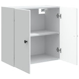 Wall-Mounted Cabinet White 59 x 31 x 60 cm Engineered Wood - Side View