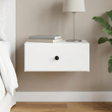 Wall-Mounted Bedside Cabinet White 49 x 34.5 x 20 cm