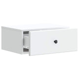 Wall-Mounted Bedside Cabinet White 49 x 34.5 x 20 cm - Top-Down View