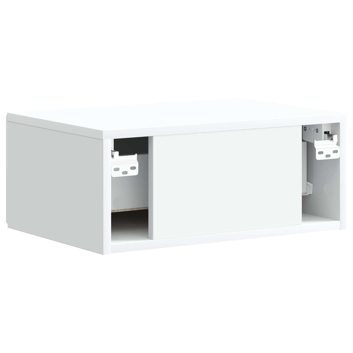 Wall-Mounted Bedside Cabinet White 49 x 34.5 x 20 cm