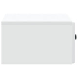 Wall-Mounted Bedside Cabinet White 49 x 34.5 x 20 cm - Rear View