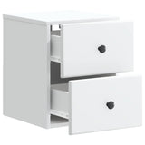 Wall-Mounted Bedside Cabinet White 34.5 x 33 x 40 cm - Top-Down View