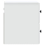Wall-Mounted Bedside Cabinet White 34.5 x 33 x 40 cm - Rear View