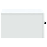 Wall-Mounted Side Table White 59 x 34.5 x 17 cm Engineered Wood - Rear View