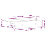Wall-Mounted Side Table Wall-mounted White 87.5 x 34.5 x 17 cm