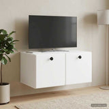 Wall-Mounted TV Cabinet 59.5 x 41 x 30 cm White Engineered Wood