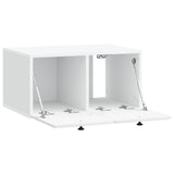 Wall-Mounted TV Cabinet 59.5 x 41 x 30 cm White Engineered Wood - 45-Degree Angle