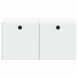Wall-Mounted TV Cabinet 59.5 x 41 x 30 cm White Engineered Wood - Rear View