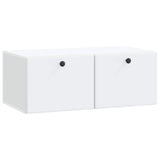 Wall-Mounted TV Cabinet 78.5 x 41 x 30 cm White Engineered Wood - Front View