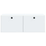 Wall-Mounted TV Cabinet 78.5 x 41 x 30 cm White Engineered Wood - Rear View