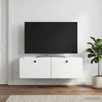 Wall-Mounted TV Cabinet 98 x 41 x 30 cm White Engineered Wood