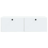 Wall-Mounted TV Cabinet 98 x 41 x 30 cm White Engineered Wood - Rear View