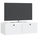Wall-Mounted TV Cabinet 98 x 41 x 30 cm White Engineered Wood