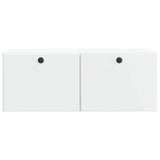 Wall-Mounted TV Cabinet 78.5 x 31 x 30 cm White Engineered Wood - Rear View