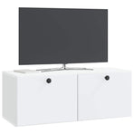 Wall-Mounted TV Cabinet 78.5 x 31 x 30 cm White Engineered Wood