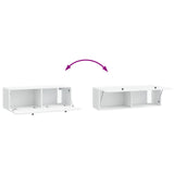 Wall-Mounted TV Cabinet 98 x 31 x 30 cm White Engineered Wood