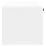 Wall-Mounted TV Cabinet 98 x 31 x 30 cm White Engineered Wood - Close-Up Angle