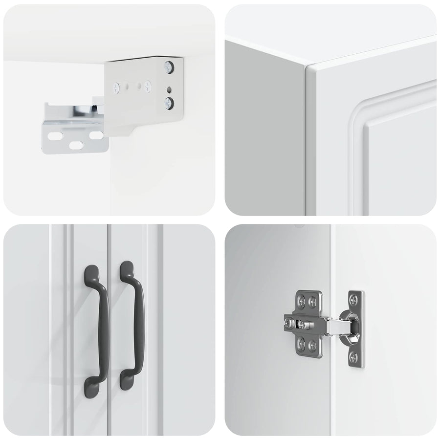 Wall-Mounted Cabinet 66 x 34.5 x 90 cm Engineered Wood White
