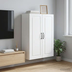 Wall-Mounted Cabinet 66 x 34.5 x 90 cm Engineered Wood White