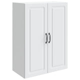 Wall-Mounted Cabinet 66 x 34.5 x 90 cm Engineered Wood White - Front View