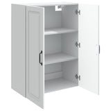Wall-Mounted Cabinet 66 x 34.5 x 90 cm Engineered Wood White - Side View
