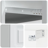 Wall-Mounted Bedside Cabinet White 34.5 x 33 x 20 cm - Low Angle