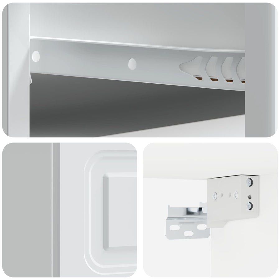 Wall-Mounted Bedside Cabinet White 34.5 x 33 x 20 cm