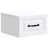 Wall-Mounted Bedside Cabinet White 34.5 x 33 x 20 cm - Front View