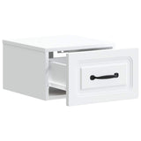 Wall-Mounted Bedside Cabinet White 34.5 x 33 x 20 cm - Top-Down View