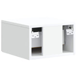 Wall-Mounted Bedside Cabinet White 34.5 x 33 x 20 cm - Close-Up Angle