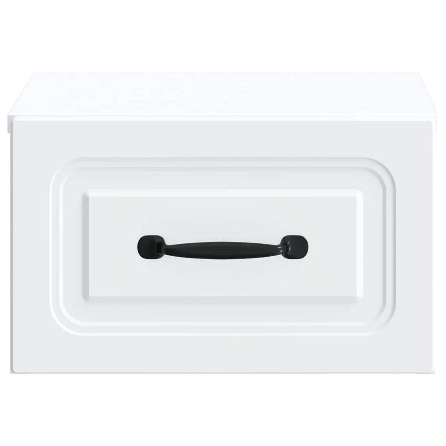 Wall-Mounted Bedside Cabinet White 34.5 x 33 x 20 cm