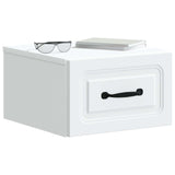 Wall-Mounted Bedside Cabinet White 34.5 x 33 x 20 cm - Side View