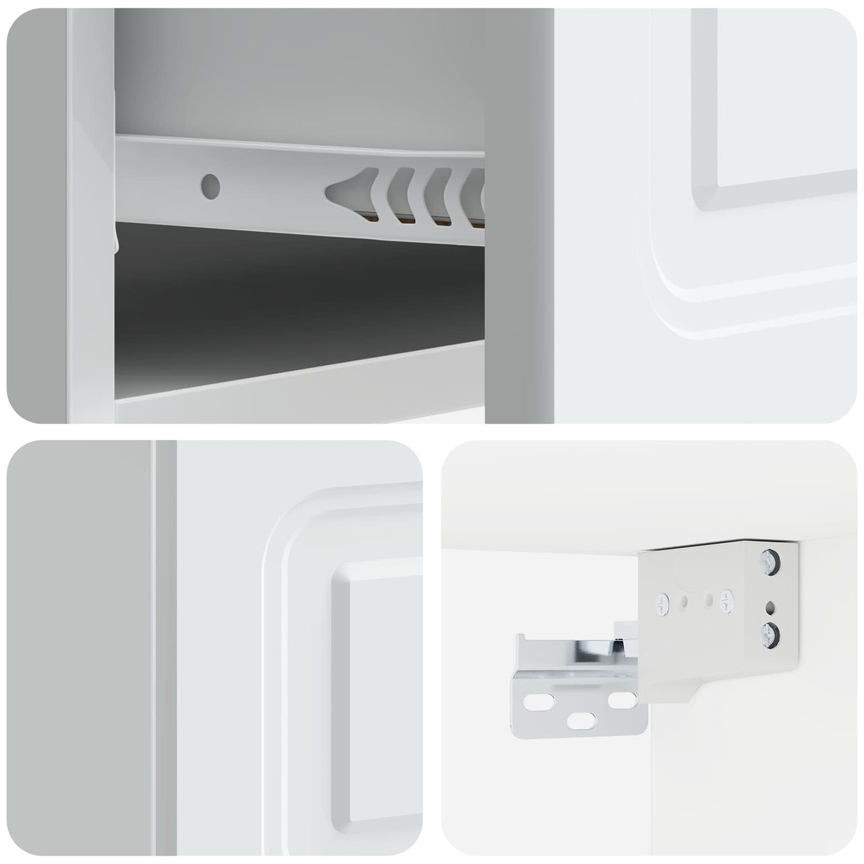 Wall-Mounted Bedside Cabinet White 49 x 34.5 x 20 cm