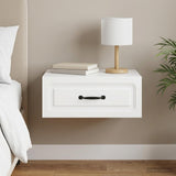 Wall-Mounted Bedside Cabinet White 49 x 34.5 x 20 cm