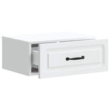 Wall-Mounted Bedside Cabinet White 49 x 34.5 x 20 cm - Top-Down View