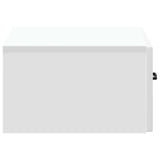 Wall-Mounted Bedside Cabinet White 49 x 34.5 x 20 cm - Rear View