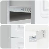 Wall-Mounted Bedside Cabinet White 34.5 x 33 x 40 cm - Low Angle