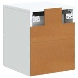Wall-Mounted Bedside Cabinet White 34.5 x 33 x 40 cm - Close-Up Angle