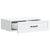 Wall-Mounted Side Table White 59 x 34.5 x 17 cm Engineered Wood - Top-Down View