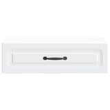 Wall-Mounted Side Table White 59 x 34.5 x 17 cm Engineered Wood - 45-Degree Angle