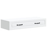 Wall-Mounted Side Table Wall-mounted White 87.5 x 34.5 x 17 cm