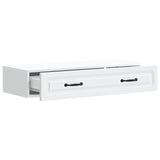 Wall-Mounted Side Table Wall-mounted White 87.5 x 34.5 x 17 cm