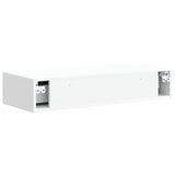 Wall-Mounted Side Table Wall-mounted White 87.5 x 34.5 x 17 cm - Close-Up Angle