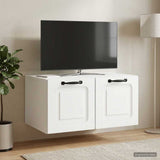 Wall-Mounted TV Cabinet White 59.5 x 41 x 30 cm Engineered Wood - Top-Down View